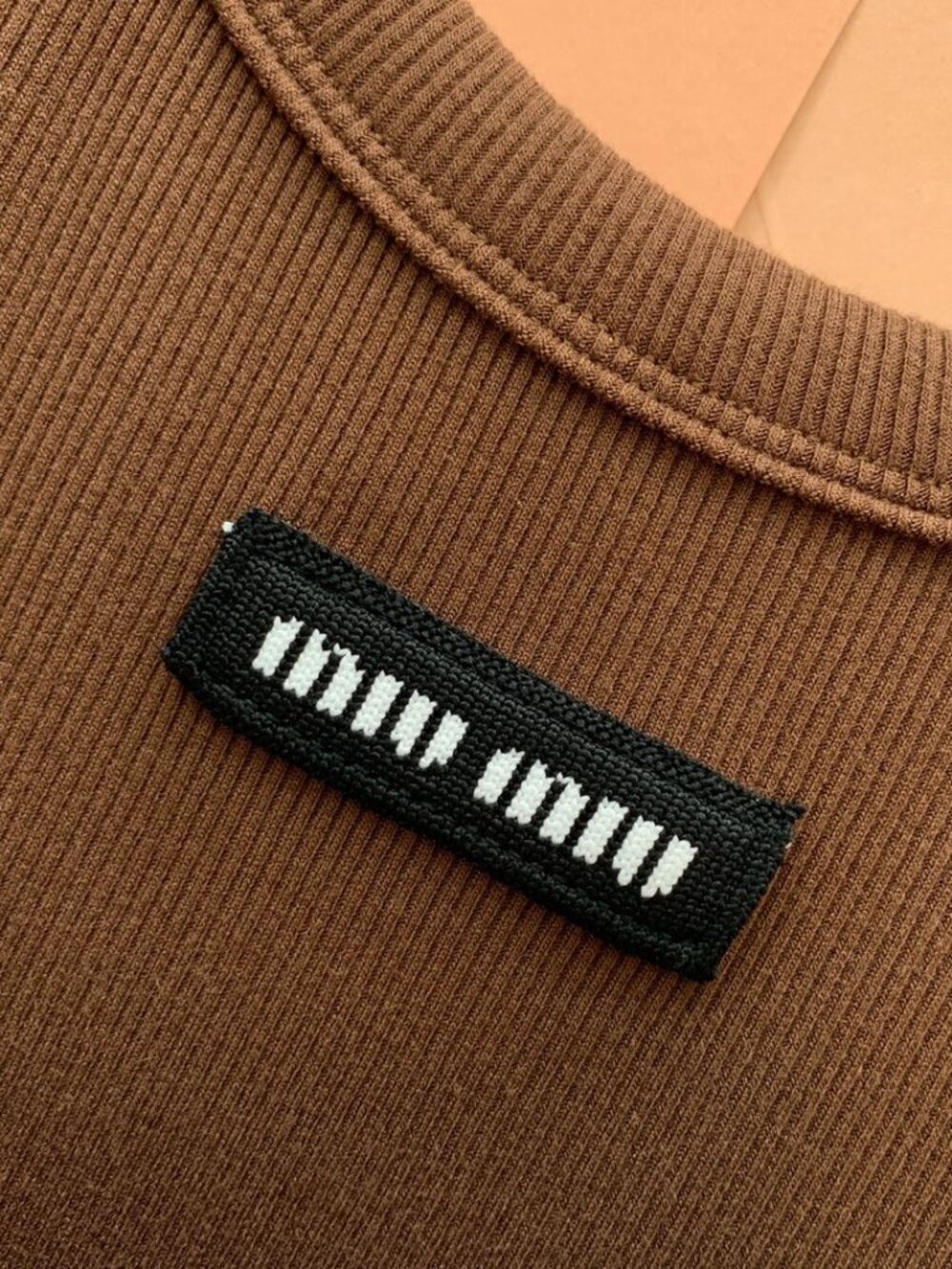 Miu Miu BrownTank Top with Logo - Picture 5 of 8
